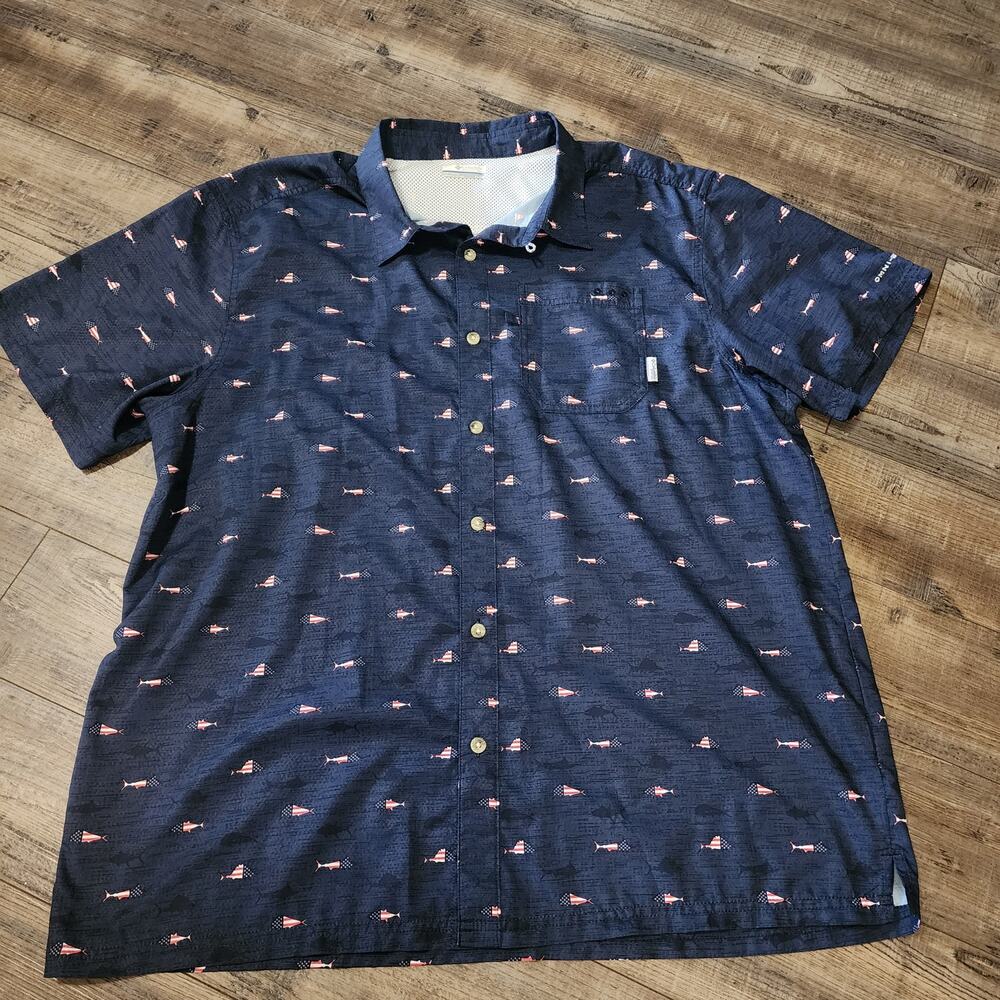 Columbia short sleeve button down men's shirt Size XL 2502